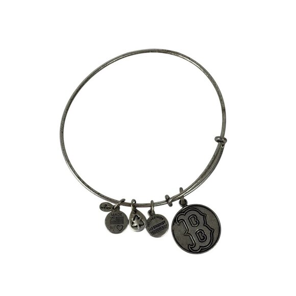Alex and Ani Boston Red Sox Charm Silver Tone Bangle Braclet Made in the USA MLB - Picture 1 of 5